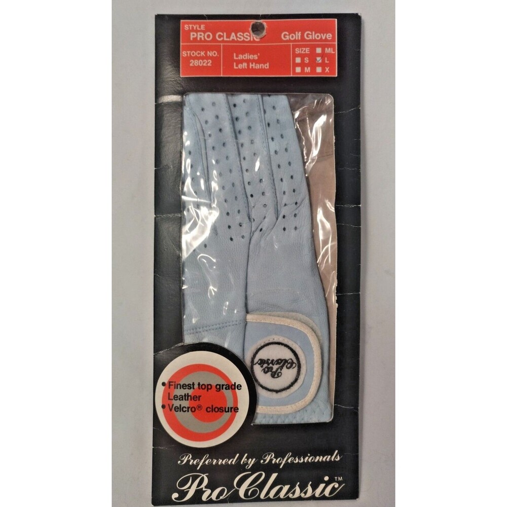 Vintage Pro Classic Ladies Left Hand Sz L Leather Golf Glove-New Old Stock!